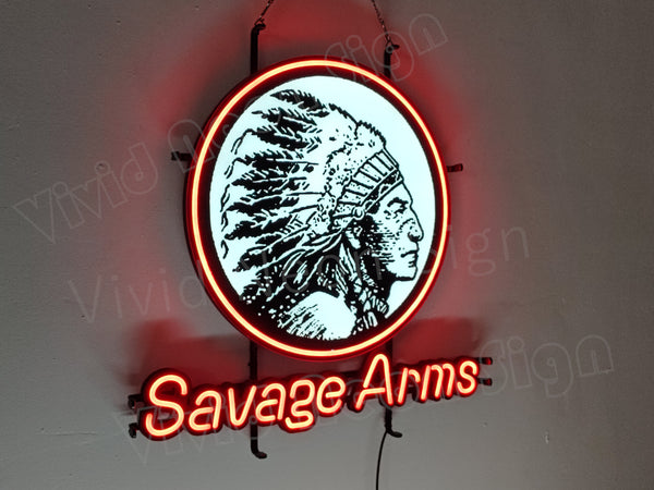 Savage Arms Logo LED Neon Sign Light Lamp With Dimmer – neonsign.us
