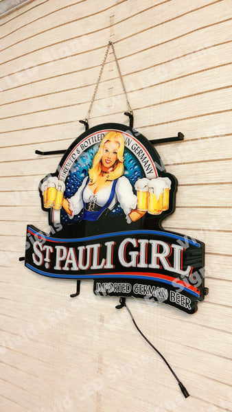 St. Pauli Girl Beer LED Neon Sign Light Lamp