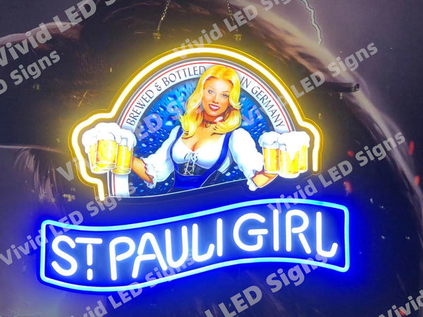 St Pauli Girl Beer LED Neon Sign Light Lamp