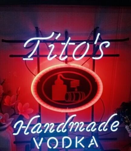 Tito's Handmade Vodka Texas Neon Light Lamp Sign With HD Vivid Printing