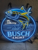 Busch Light Beer Bass Fish LED Neon Sign Light Lamp With Dimmer Version III