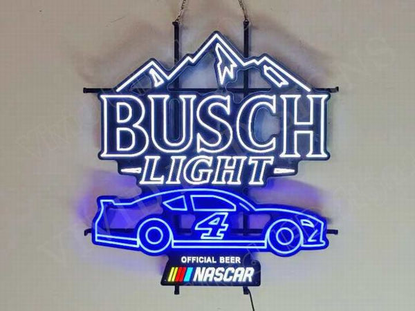 Busch Light Mountain Nascar #4 LED Neon Sign Light Lamp – neonsign.us