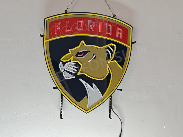 Florida Panthers Ice Hockey LED Neon Sign Light Lamp With Dimmer