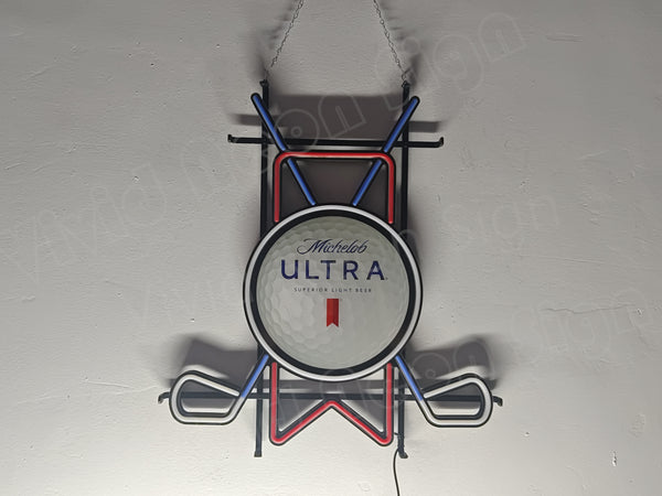 Michelob Ultra Beer Golf Ball LED Neon Sign Light Lamp