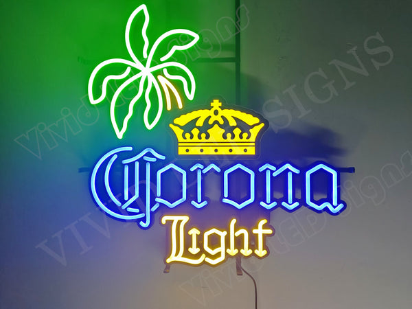 Corona Light Crown Palm Tree LED Neon Sign Light Lamp