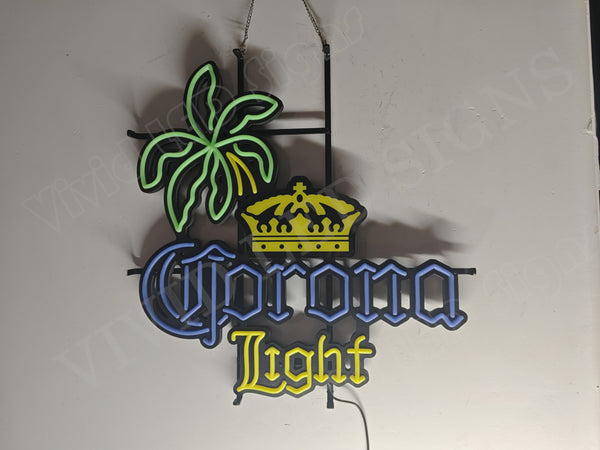 Corona Light Crown Palm Tree LED Neon Sign Light Lamp