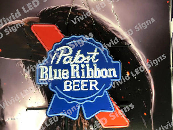 Pabst Blue Ribbon Beer LED Neon Sign Light Lamp