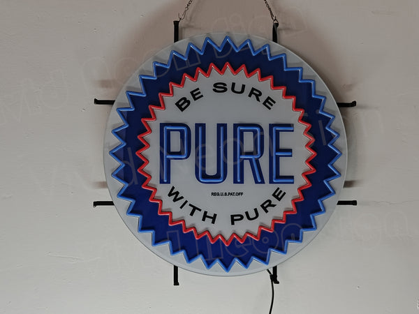 Be Sure With Pure Gasoline LED Neon Sign Light Lamp With Dimmer