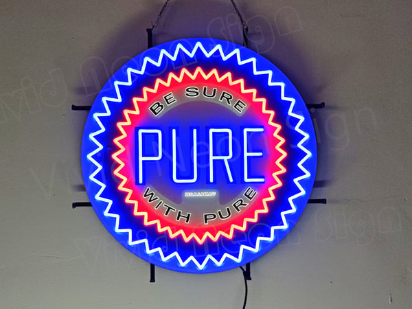 Be Sure With Pure Gasoline LED Neon Sign Light Lamp With Dimmer