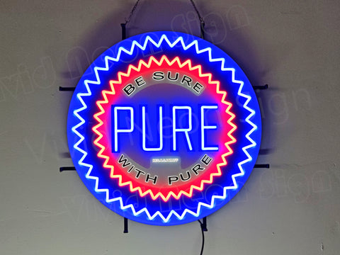 Be Sure With Pure Gasoline LED Neon Sign Light Lamp With Dimmer