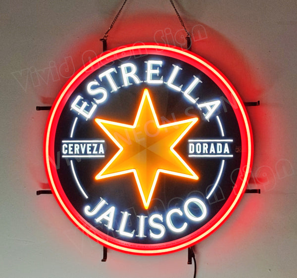 Estrella Jalisco Cerveza Beer LED Neon Sign Light Lamp With Dimmer