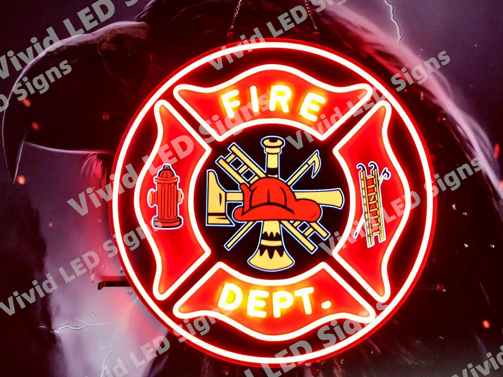 Firefighter Fire Department LED Neon Sign Light Lamp – neonsign.us