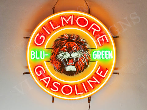 Gilmore Gasoline Blu Green LED Neon Sign Light Lamp With Dimmer