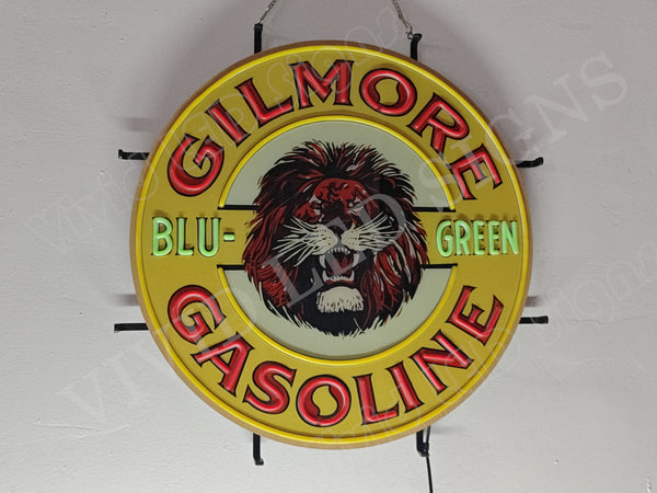 Gilmore Gasoline Blu Green LED Neon Sign Light Lamp With Dimmer
