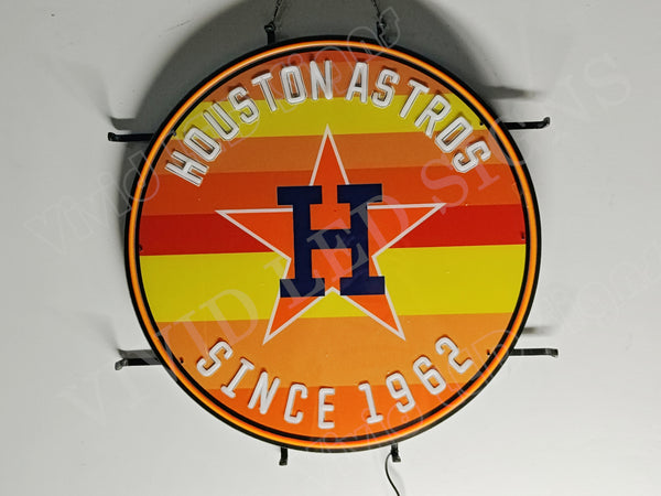 Houston Astros Baseball Since 1982 LED Neon Sign Light Lamp