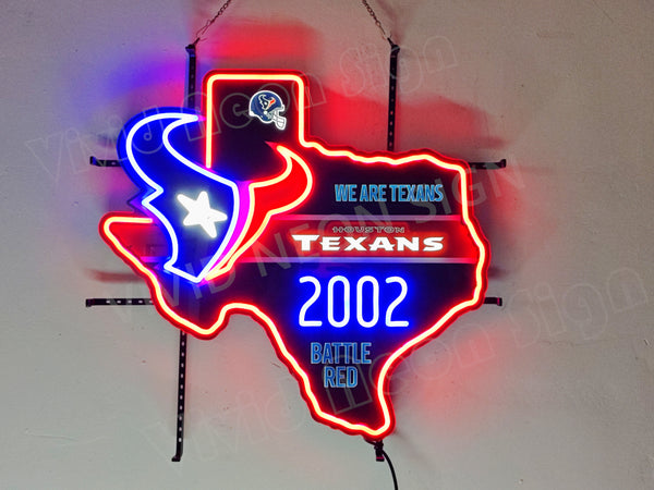 Houston Texans Helmet Texas LED Neon Sign Light Lamp With Dimmer