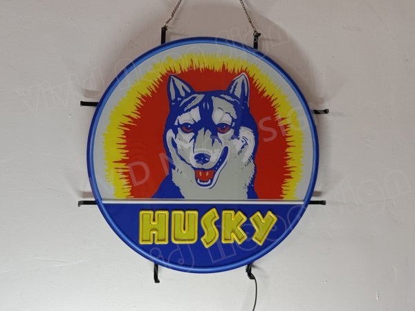 Husky Gasoline Fuel Gas LED Neon Sign Light Lamp With Dimmer