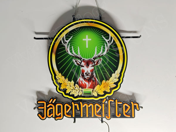 Jagermeister Liqueur Beer LED Neon Sign Light Lamp