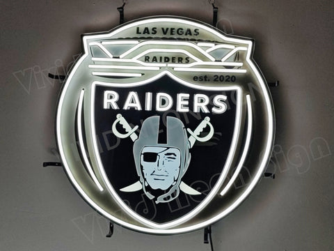 Las Vegas Raiders LED Neon Sign Light Lamp With Dimmer