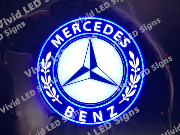 Mercedes Benz LED Neon Sign Light Lamp