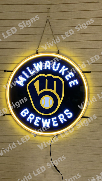 Milwaukee Brewers LED Neon Sign Light Lamp