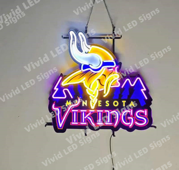 Minnesota Vikings LED Neon Sign Light Lamp