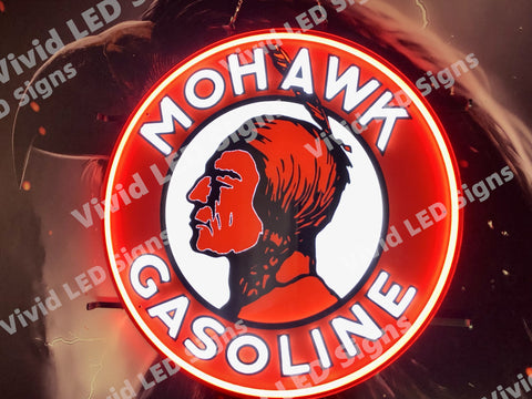 Mohawk Gasoline LED Neon Sign Light Lamp