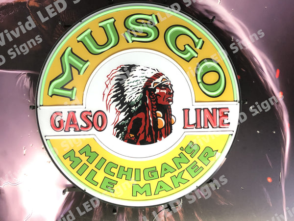 Musgo Indian Gasoline LED Neon Sign Light Lamp