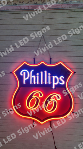 Phillips 66 Gasoline LED Neon Sign Light Lamp