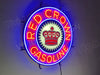 Red Crown Gasoline Oli Gas LED Neon Sign Light Lamp With Dimmer