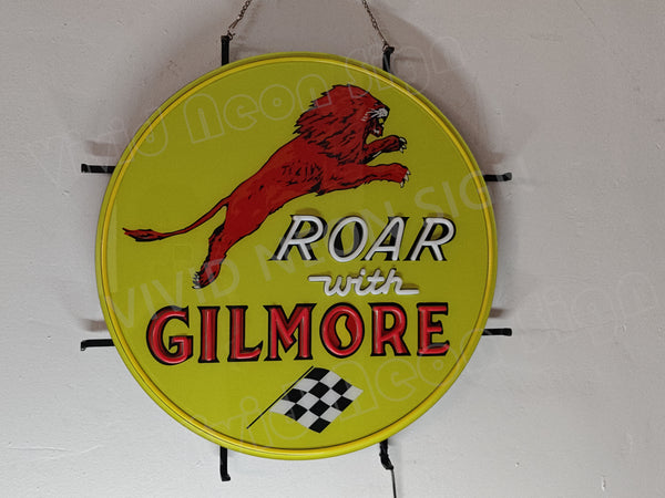 Roar With Gilmore Gasoline Oli Gas LED Neon Sign Light Lamp With Dimmer