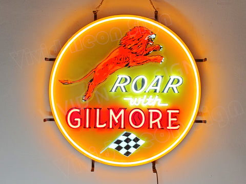 Roar With Gilmore Gasoline Oli Gas LED Neon Sign Light Lamp With Dimmer