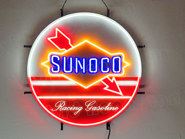 Sunoco Gas Gasoline LED Neon Sign Light Lamp With Dimmer