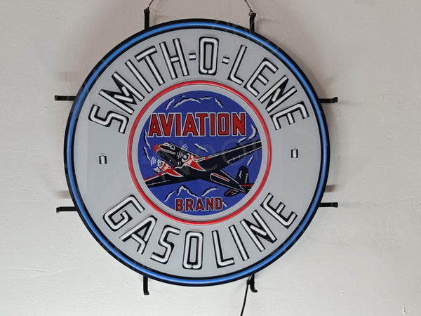 Smith-O-Lene Aviation Gasoline LED Neon Sign Light Lamp With Dimmer