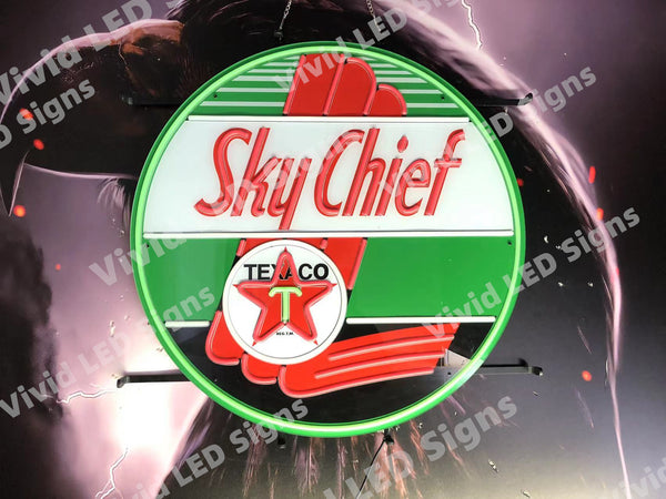 Texaco Sky Chief LED Neon Sign Light Lamp