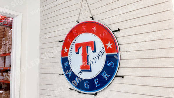 Texas Rangers LED Neon Sign Light Lamp