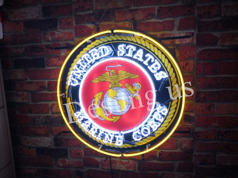 United States Marine Corps Neon Light Sign Lamp With HD Vivid Printing