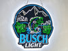 Busch Light Fishing Mountain 2D LED Neon Sign Light Lamp