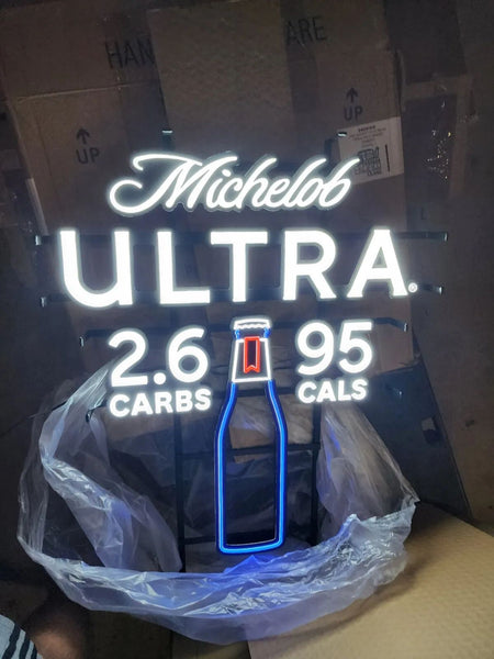 Michelob Ultra Beer Bottle LED Neon Sign Light Lamp