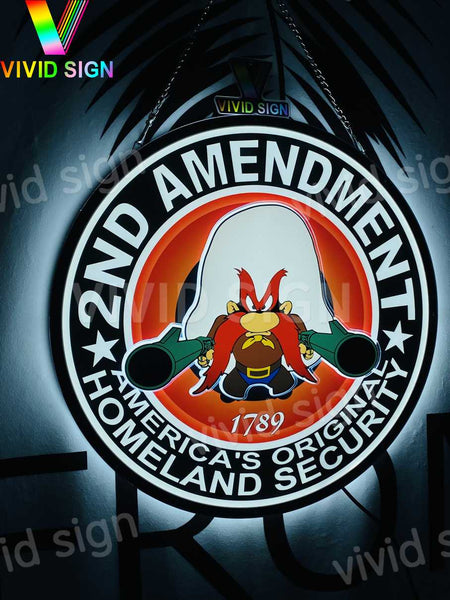 2nd Amendment Amendment II Arms Rifles 3D LED Neon Sign Light Lamp