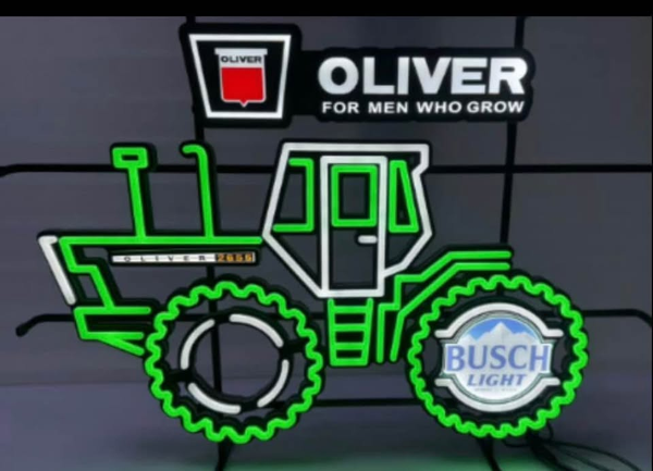 Oliver Tractor Busch Light Beer LED Neon Sign Light Lamp With Dimmer