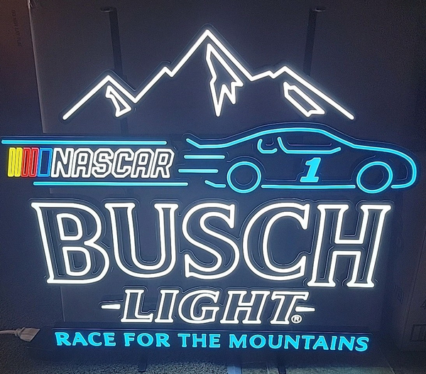 Busch Light Beer Nascar Racing Ross Chastain  #1 Race Car Game LED Neon Sign Light Lamp