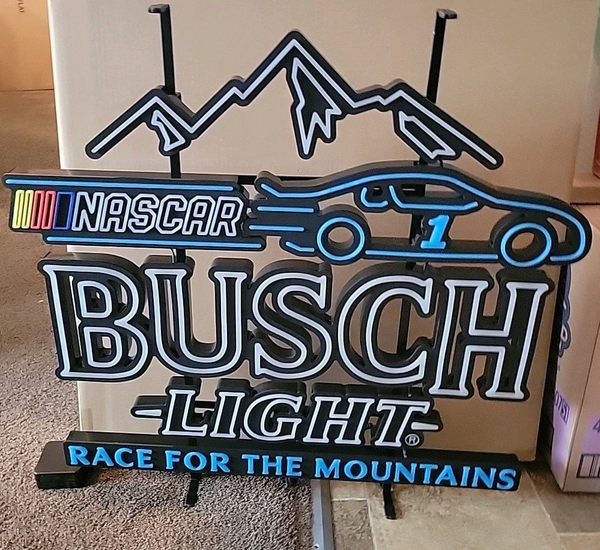 Busch Light Beer Nascar Racing Ross Chastain  #1 Race Car Game LED Neon Sign Light Lamp