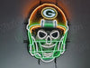 Green Bay Packers Helmet Skull LED Neon Sign Light Lamp With Dimmer