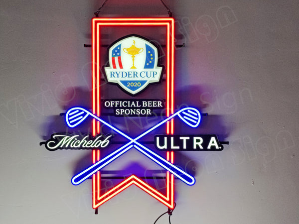 Michelob Ultra Beer PGA Golf Ryder Cup 2022 LED Neon Sign Light Lamp
