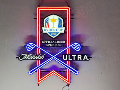 Michelob Ultra Beer PGA Golf Ryder Cup 2022 LED Neon Sign Light Lamp