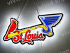 St. Louis Blues Cardinals Combo Sport Teams Logo 3D LED Neon Sign Light Lamp