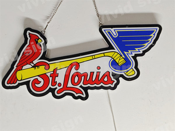 St. Louis Blues Cardinals Combo Sport Teams Logo 3D LED Neon Sign Light Lamp