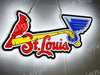 St. Louis Blues Cardinals Combo Sport Teams Logo 3D LED Neon Sign Light Lamp