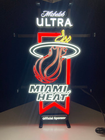 Miami Heat Michelob Ultra Beer Faux LED Neon Sign Light Lamp